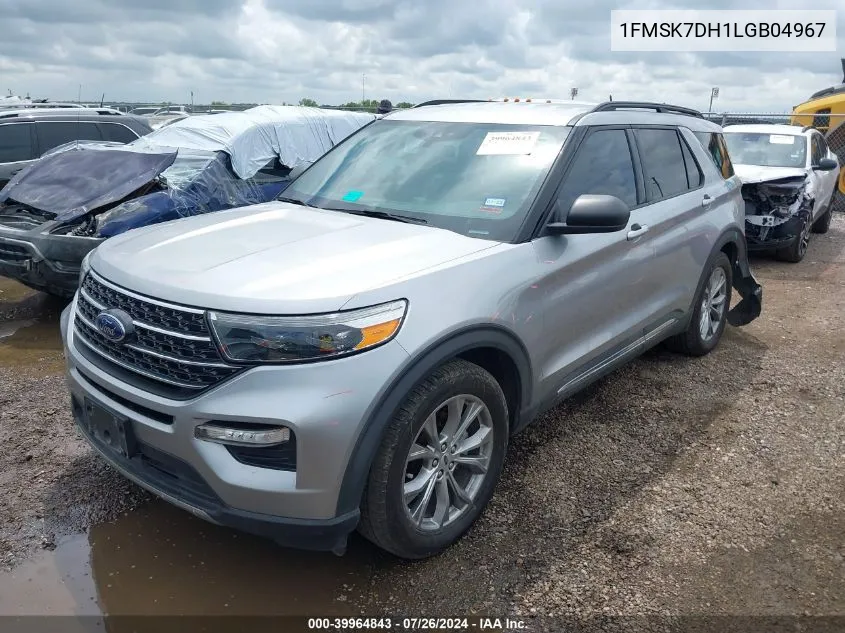 2020 Ford Explorer Xlt VIN: 1FMSK7DH1LGB04967 Lot: 39964843