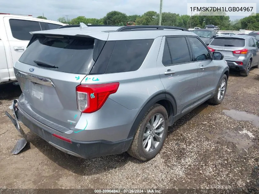 2020 Ford Explorer Xlt VIN: 1FMSK7DH1LGB04967 Lot: 39964843