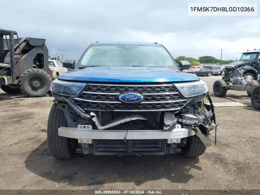 2020 Ford Explorer Xlt VIN: 1FMSK7DH8LGD10366 Lot: 39995583