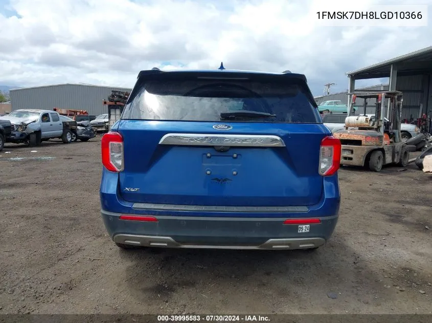 2020 Ford Explorer Xlt VIN: 1FMSK7DH8LGD10366 Lot: 39995583