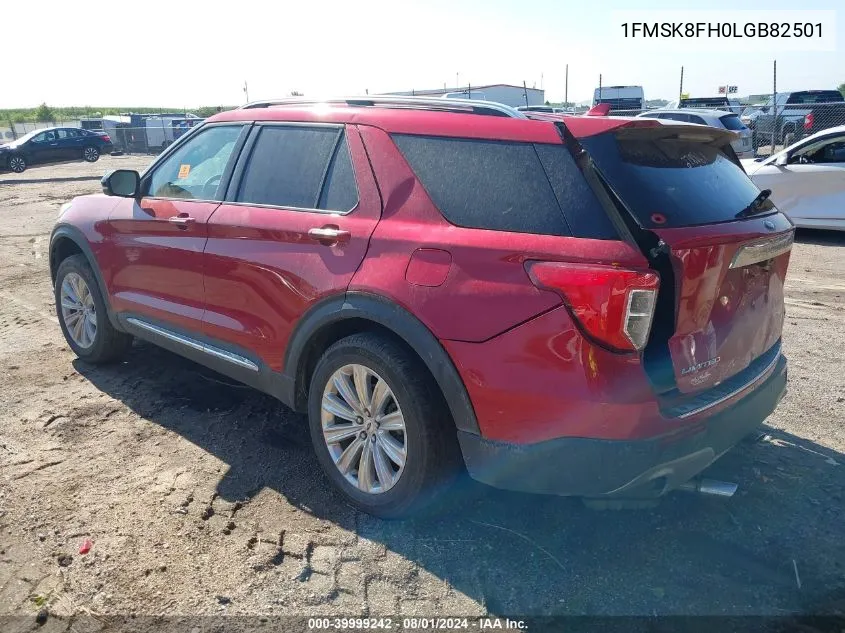 1FMSK8FH0LGB82501 2020 Ford Explorer Limited