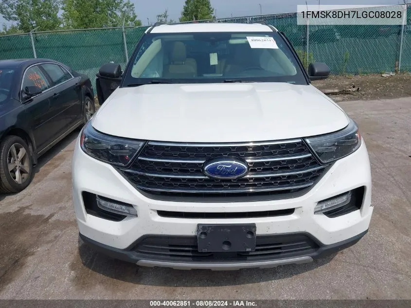 2020 Ford Explorer Xlt VIN: 1FMSK8DH7LGC08028 Lot: 40062851