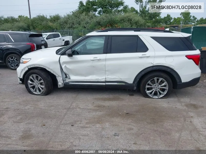 2020 Ford Explorer Xlt VIN: 1FMSK8DH7LGC08028 Lot: 40062851