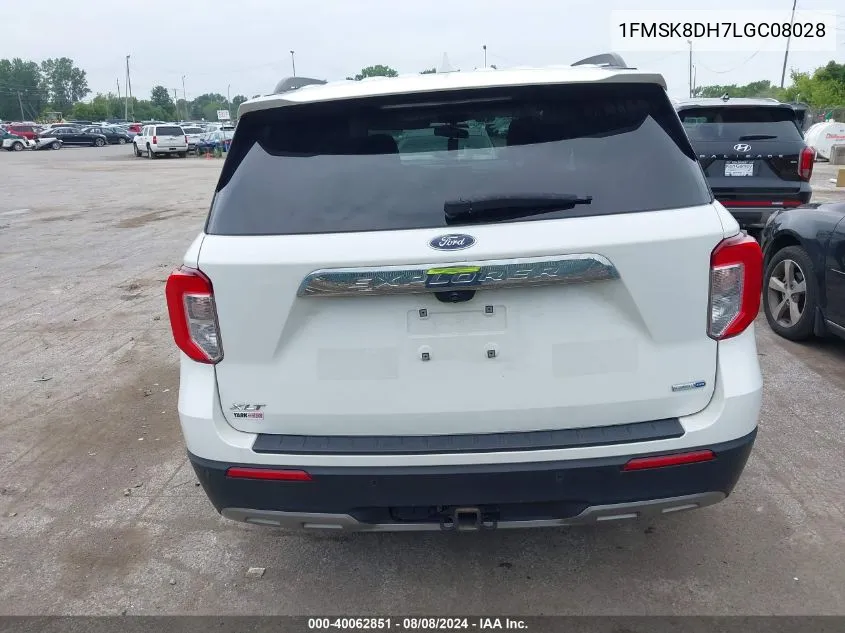 2020 Ford Explorer Xlt VIN: 1FMSK8DH7LGC08028 Lot: 40062851