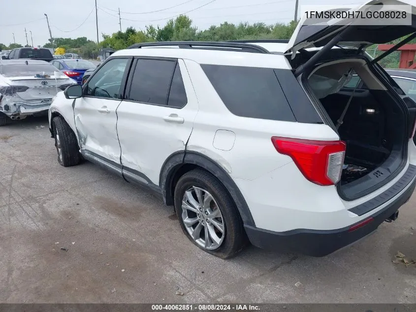 2020 Ford Explorer Xlt VIN: 1FMSK8DH7LGC08028 Lot: 40062851