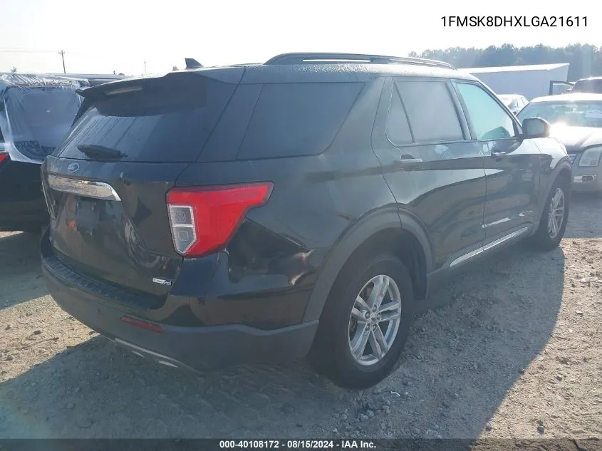 2020 Ford Explorer Xlt VIN: 1FMSK8DHXLGA21611 Lot: 40108172