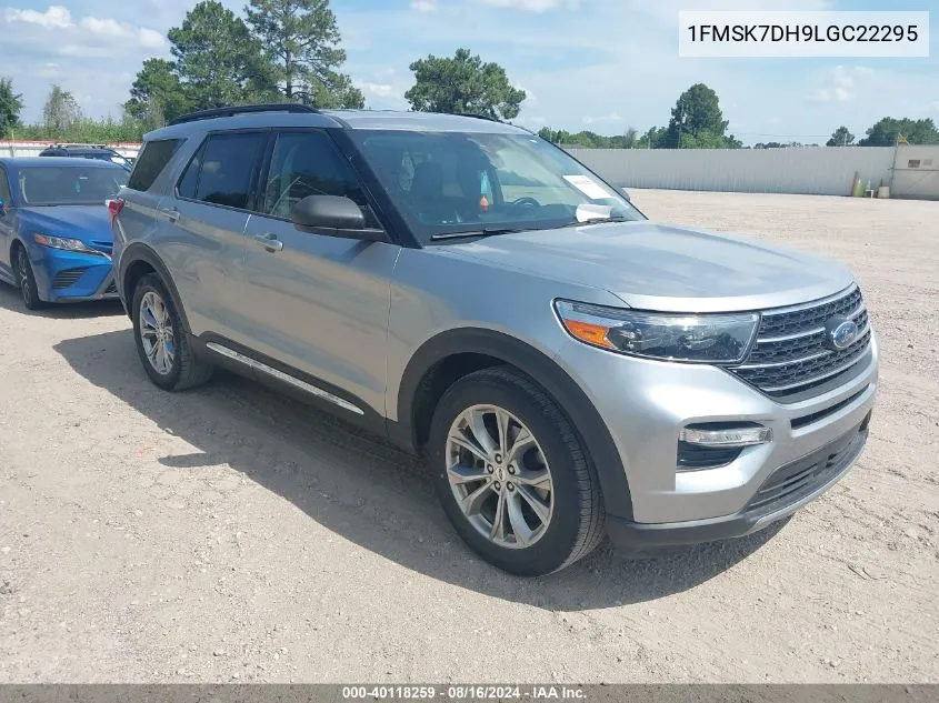 2020 Ford Explorer Xlt VIN: 1FMSK7DH9LGC22295 Lot: 40118259