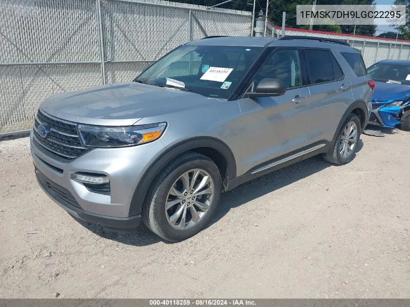 2020 Ford Explorer Xlt VIN: 1FMSK7DH9LGC22295 Lot: 40118259