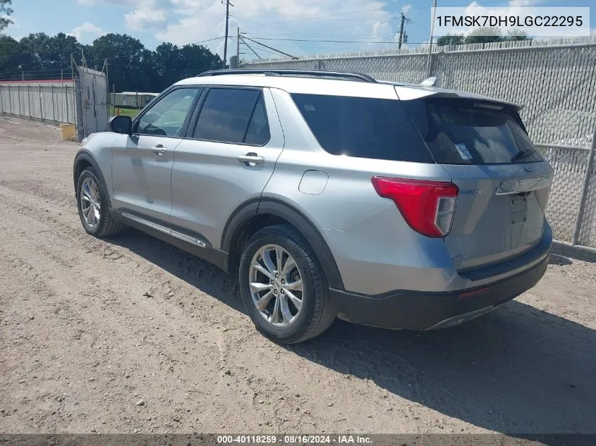 2020 Ford Explorer Xlt VIN: 1FMSK7DH9LGC22295 Lot: 40118259