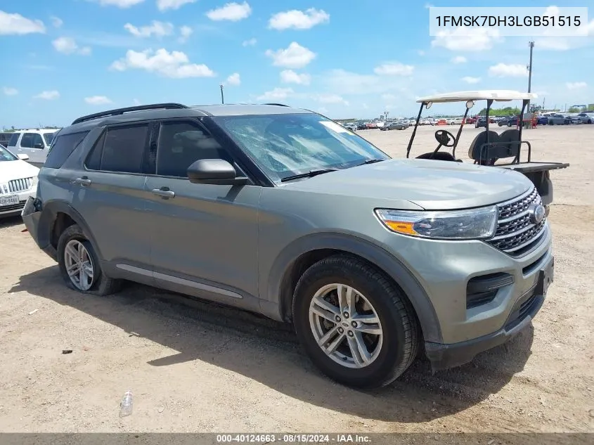 2020 Ford Explorer Xlt VIN: 1FMSK7DH3LGB51515 Lot: 40124663