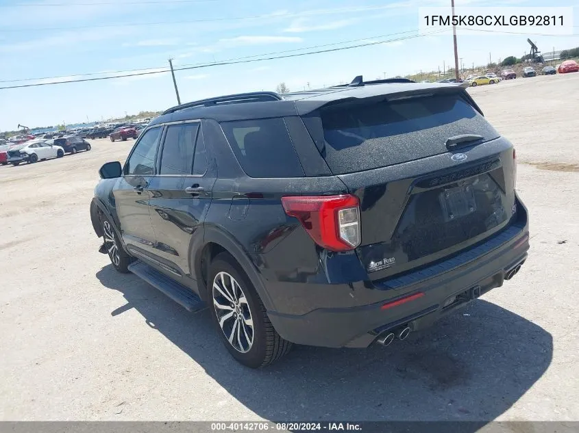 2020 Ford Explorer St VIN: 1FM5K8GCXLGB92811 Lot: 40142706