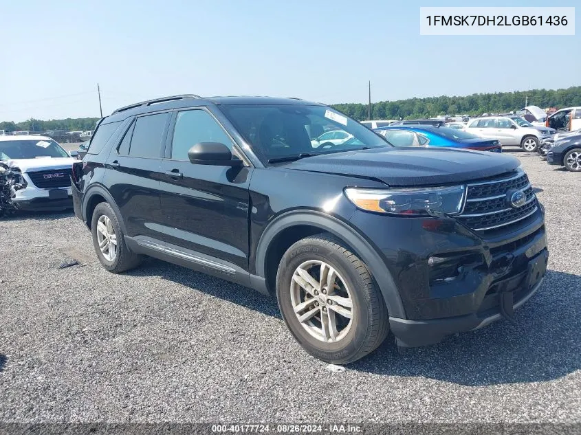 2020 Ford Explorer Xlt VIN: 1FMSK7DH2LGB61436 Lot: 40177724