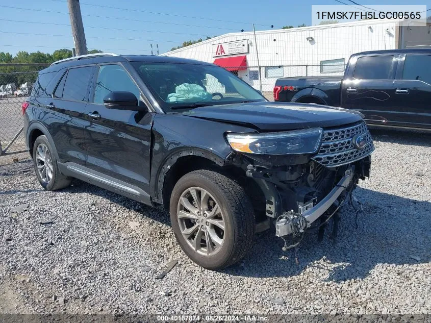 2020 Ford Explorer Limited VIN: 1FMSK7FH5LGC00565 Lot: 40187874