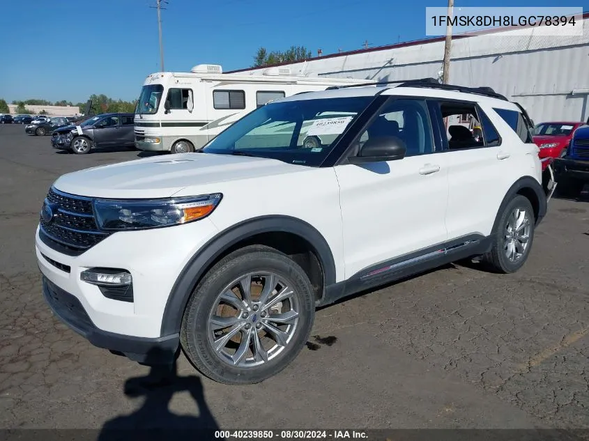 2020 Ford Explorer Xlt VIN: 1FMSK8DH8LGC78394 Lot: 40239850