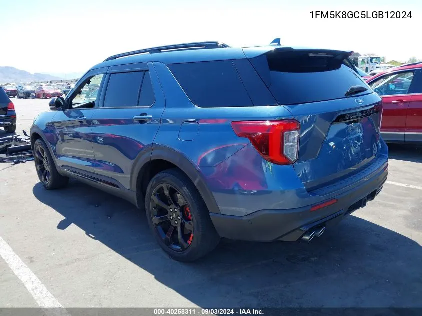 2020 Ford Explorer St VIN: 1FM5K8GC5LGB12024 Lot: 40258311