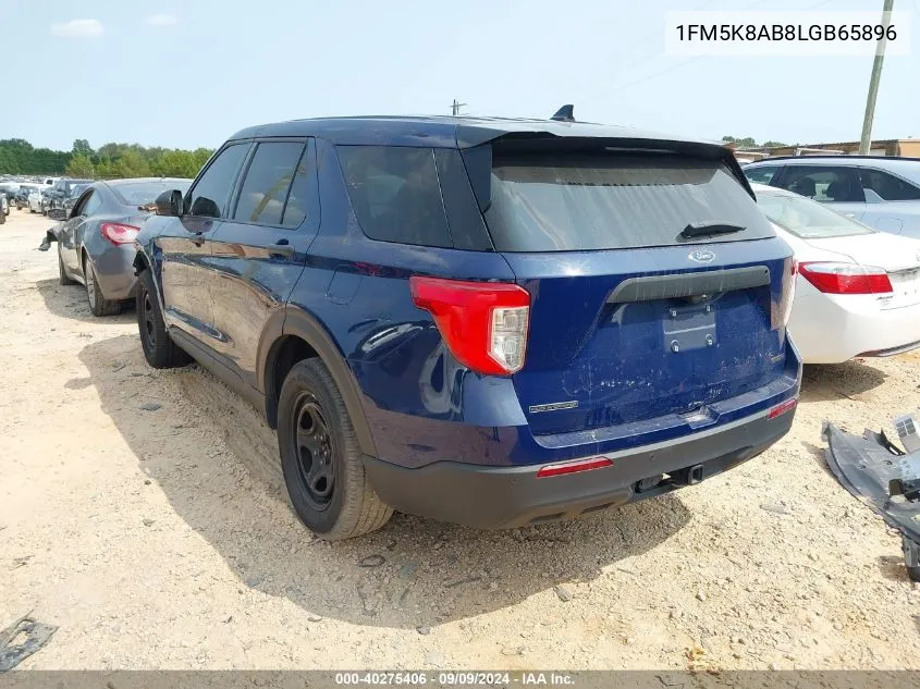 2020 Ford Police Interceptor Utility VIN: 1FM5K8AB8LGB65896 Lot: 40275406