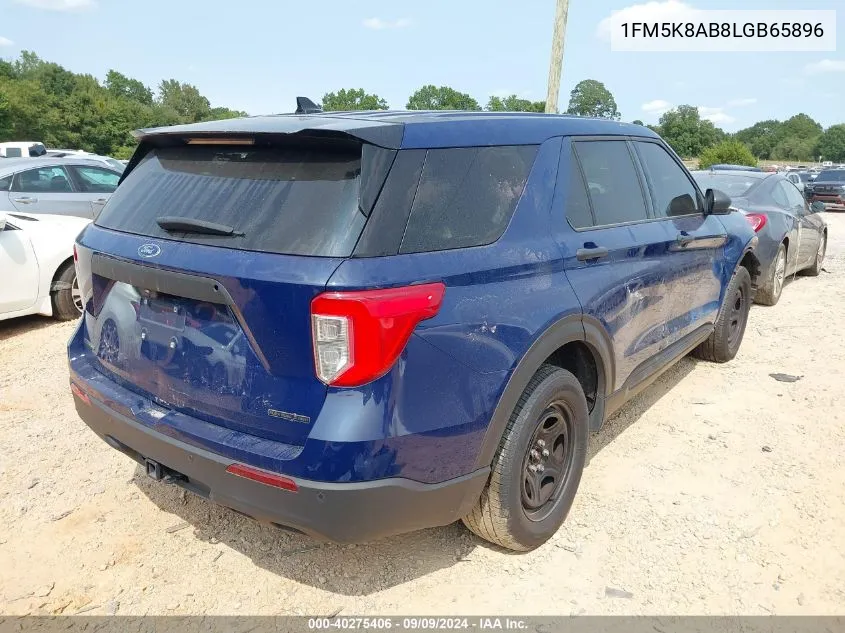 2020 Ford Police Interceptor Utility VIN: 1FM5K8AB8LGB65896 Lot: 40275406