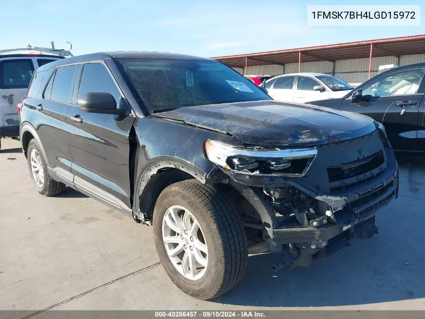 2020 Ford Explorer Base VIN: 1FMSK7BH4LGD15972 Lot: 40286457