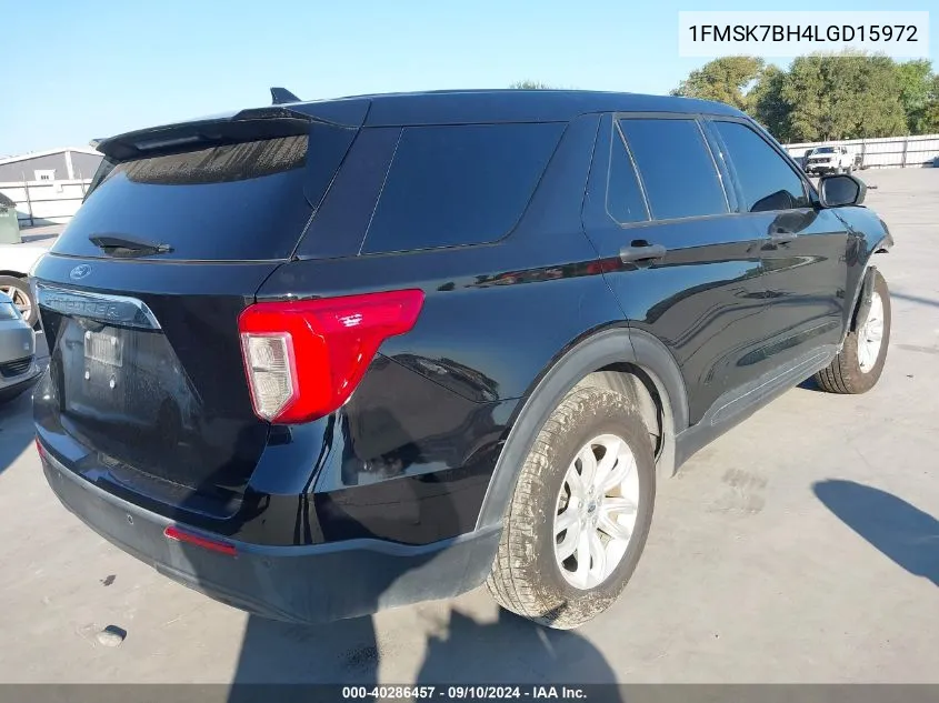 2020 Ford Explorer Base VIN: 1FMSK7BH4LGD15972 Lot: 40286457