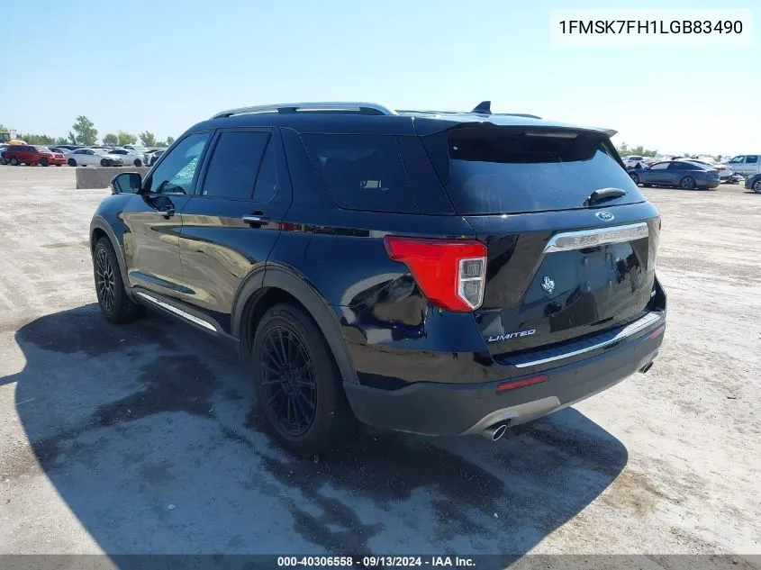 1FMSK7FH1LGB83490 2020 Ford Explorer Limited