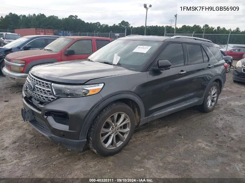 2020 Ford Explorer Limited VIN: 1FMSK7FH9LGB56909 Lot: 40320311