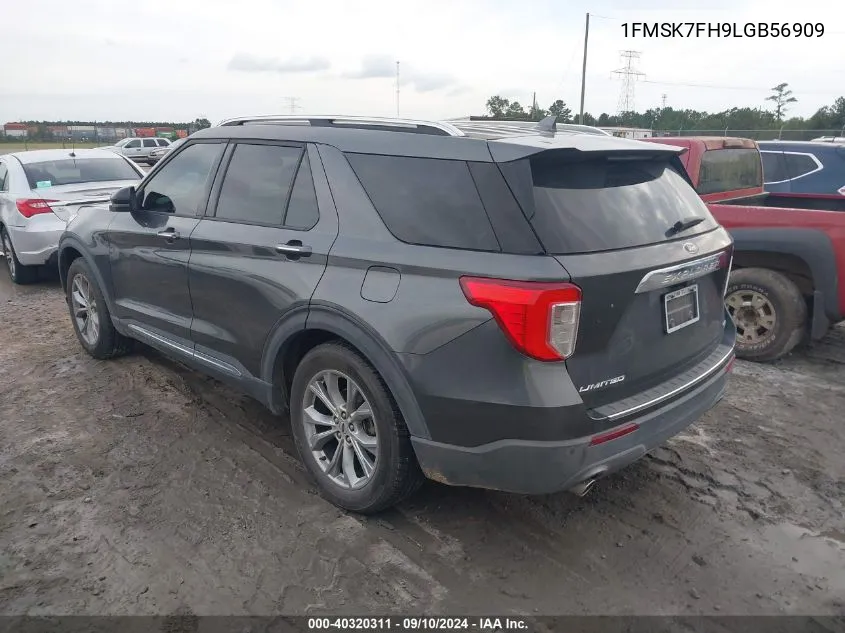 2020 Ford Explorer Limited VIN: 1FMSK7FH9LGB56909 Lot: 40320311