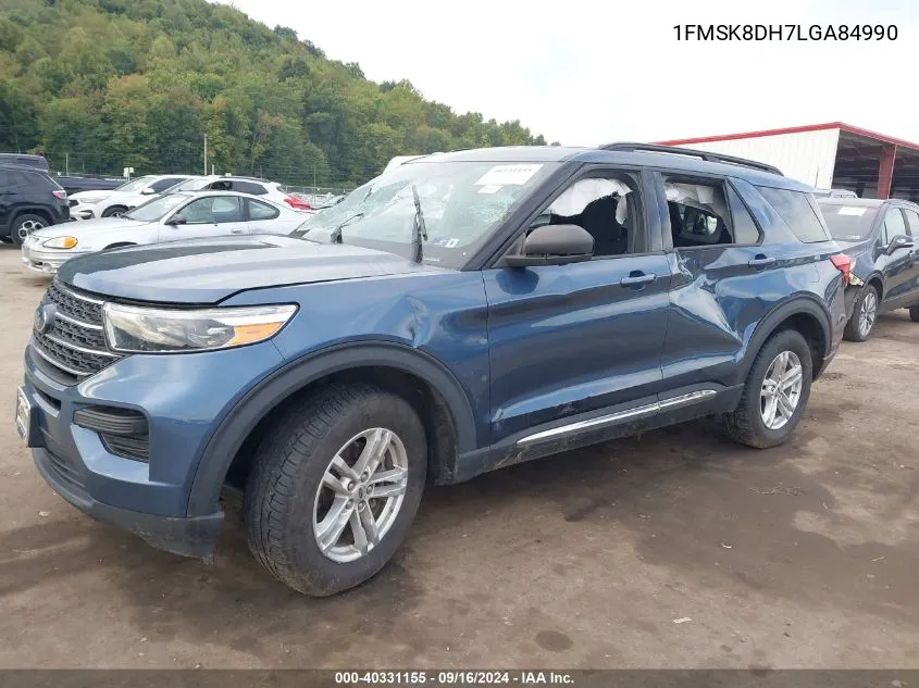 2020 Ford Explorer Xlt VIN: 1FMSK8DH7LGA84990 Lot: 40331155