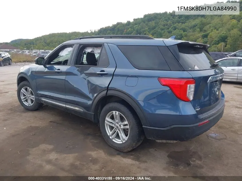 2020 Ford Explorer Xlt VIN: 1FMSK8DH7LGA84990 Lot: 40331155