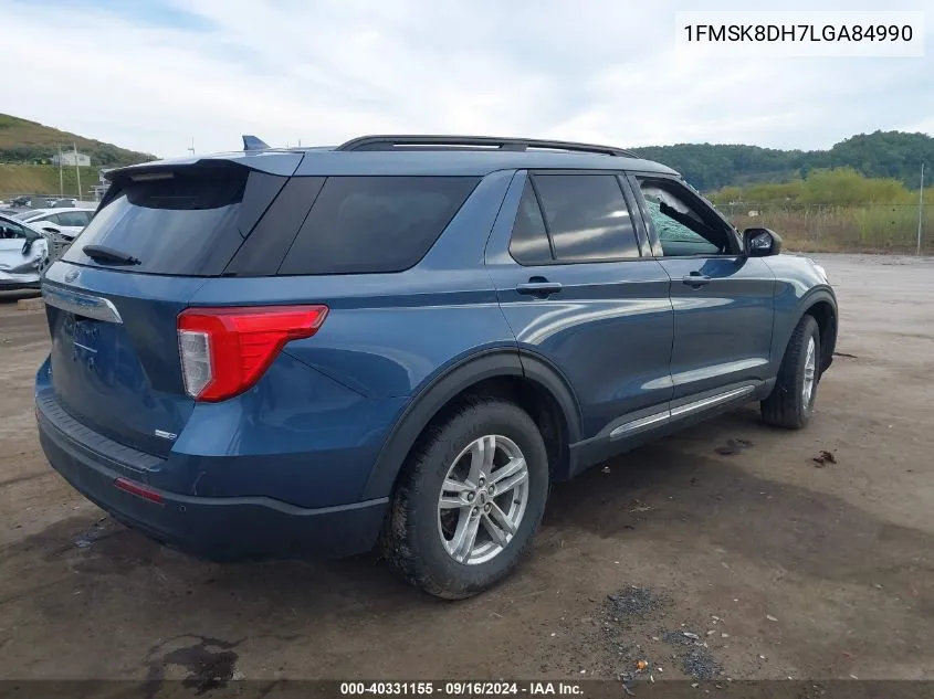 2020 Ford Explorer Xlt VIN: 1FMSK8DH7LGA84990 Lot: 40331155