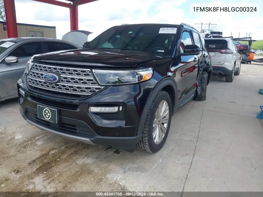 2020 Ford Explorer Limited VIN: 1FMSK8FH8LGC00324 Lot: 40341705