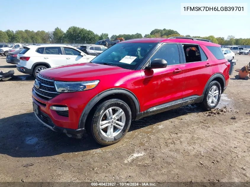 2020 Ford Explorer Xlt VIN: 1FMSK7DH6LGB39701 Lot: 40423927