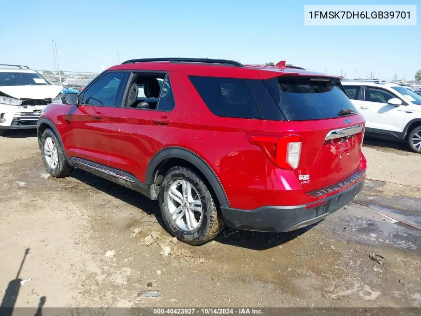 2020 Ford Explorer Xlt VIN: 1FMSK7DH6LGB39701 Lot: 40423927