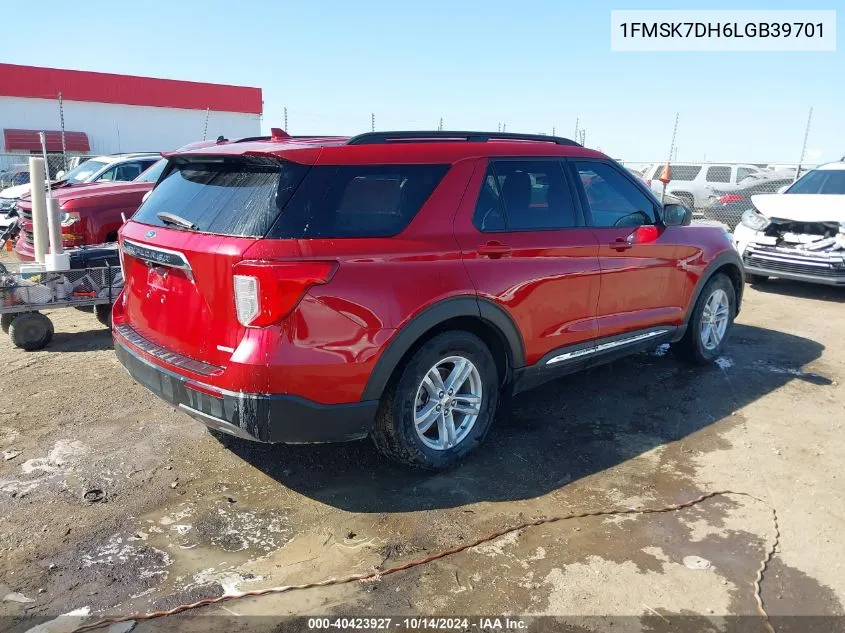 2020 Ford Explorer Xlt VIN: 1FMSK7DH6LGB39701 Lot: 40423927