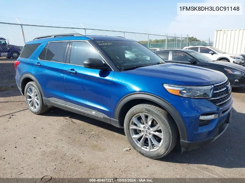 2020 Ford Explorer Xlt VIN: 1FMSK8DH3LGC91148 Lot: 40457221