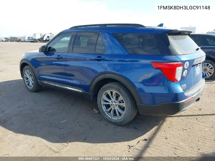 2020 Ford Explorer Xlt VIN: 1FMSK8DH3LGC91148 Lot: 40457221