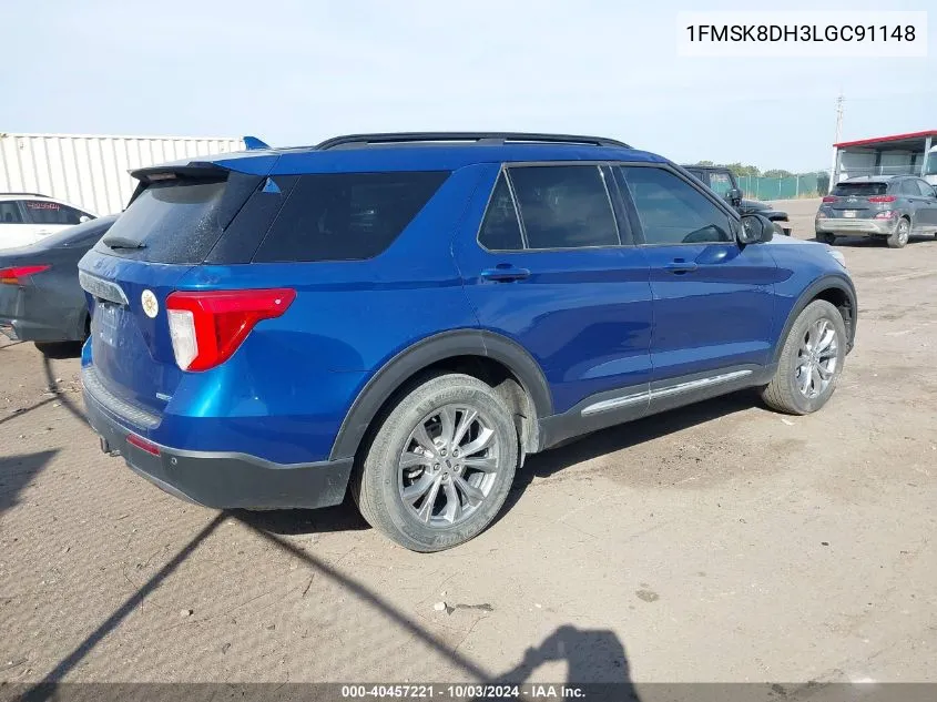 2020 Ford Explorer Xlt VIN: 1FMSK8DH3LGC91148 Lot: 40457221