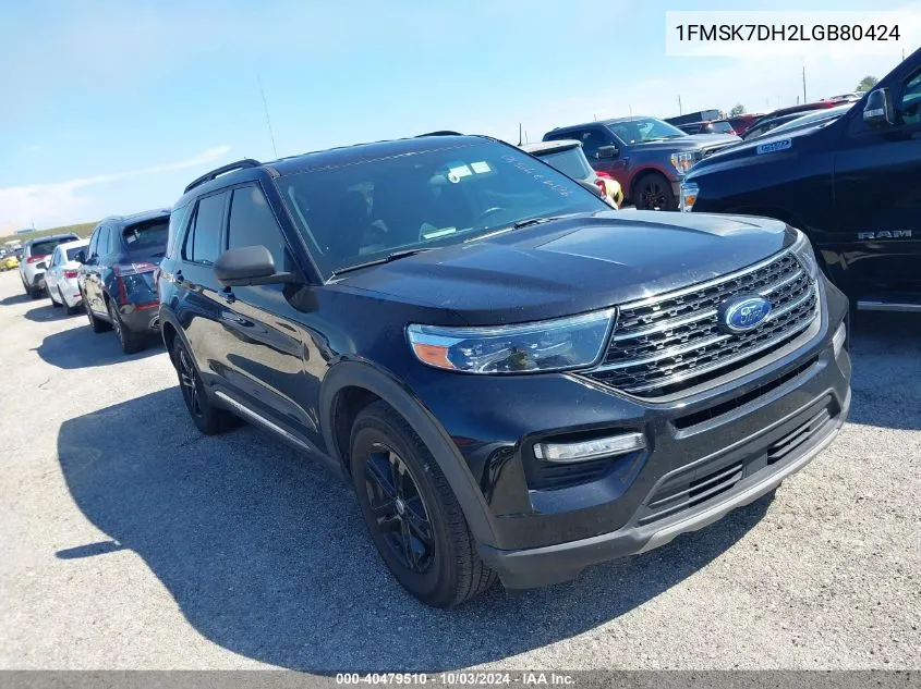 2020 Ford Explorer Xlt VIN: 1FMSK7DH2LGB80424 Lot: 40479510