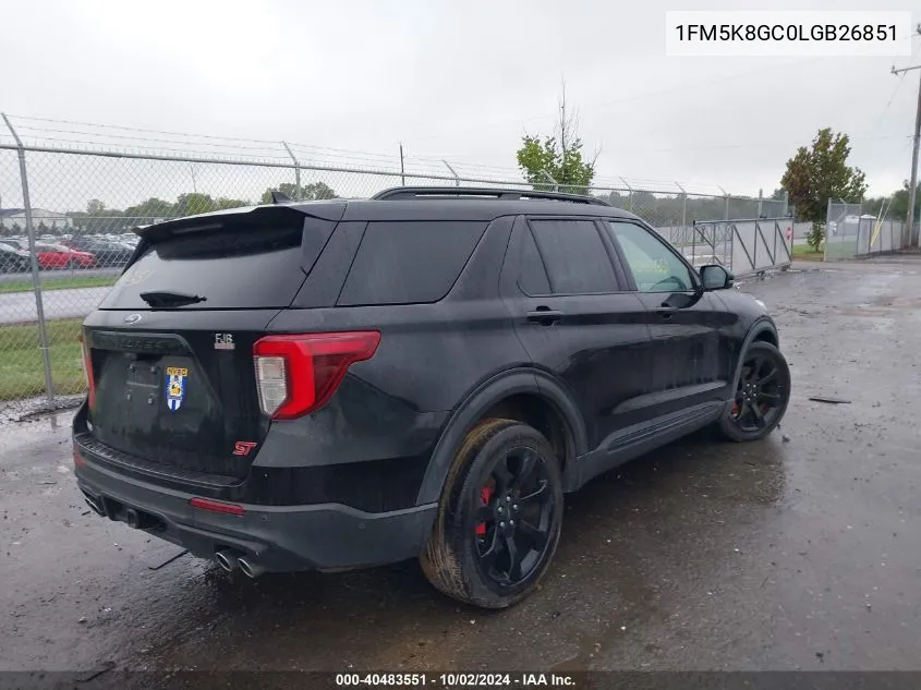 2020 Ford Explorer St VIN: 1FM5K8GC0LGB26851 Lot: 40483551