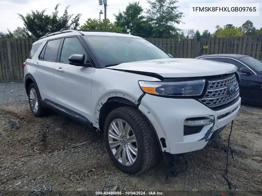 2020 Ford Explorer Limited VIN: 1FMSK8FHXLGB09765 Lot: 40490095