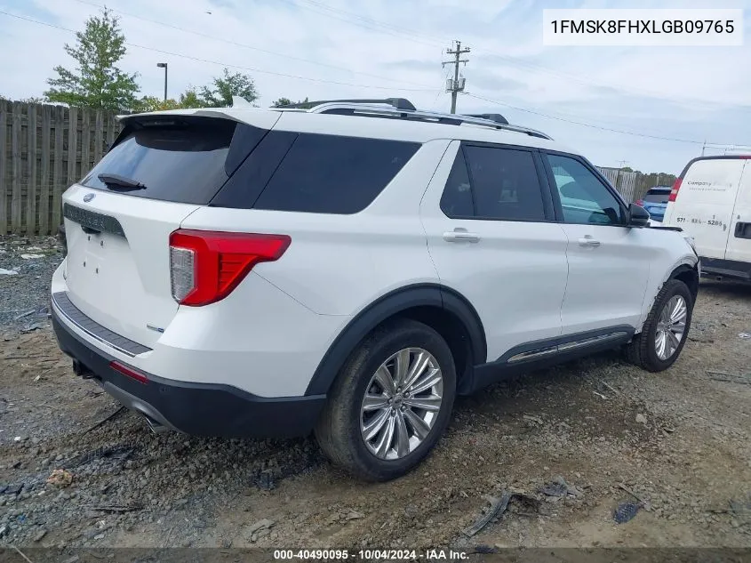 2020 Ford Explorer Limited VIN: 1FMSK8FHXLGB09765 Lot: 40490095