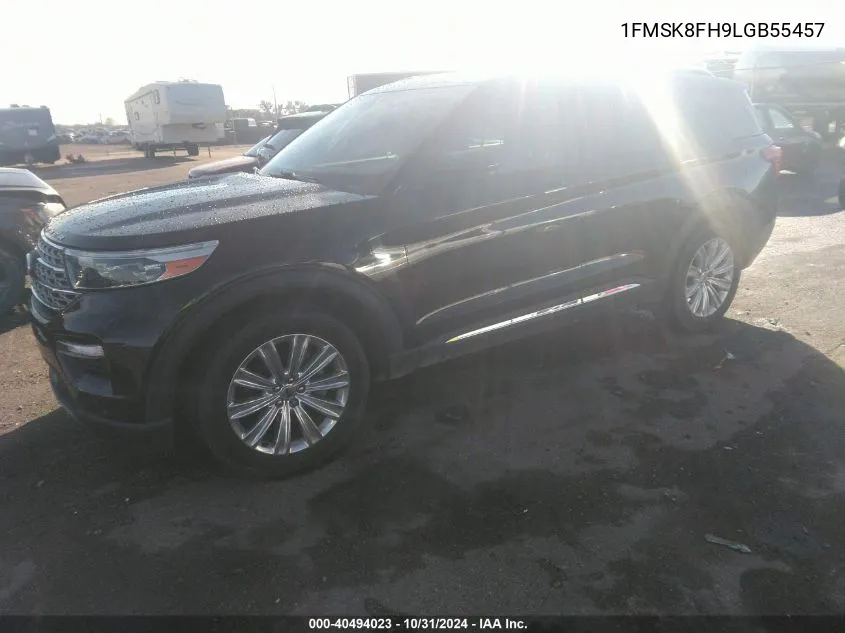 2020 Ford Explorer Limited VIN: 1FMSK8FH9LGB55457 Lot: 40494023