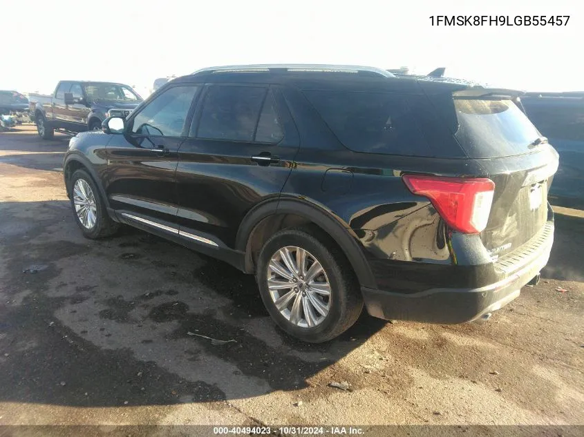 2020 Ford Explorer Limited VIN: 1FMSK8FH9LGB55457 Lot: 40494023