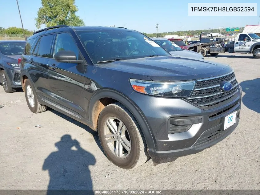 2020 Ford Explorer Xlt VIN: 1FMSK7DH8LGB52594 Lot: 40531173