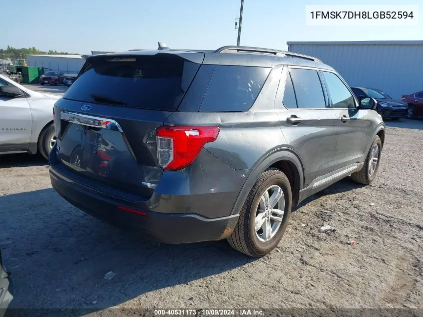 2020 Ford Explorer Xlt VIN: 1FMSK7DH8LGB52594 Lot: 40531173