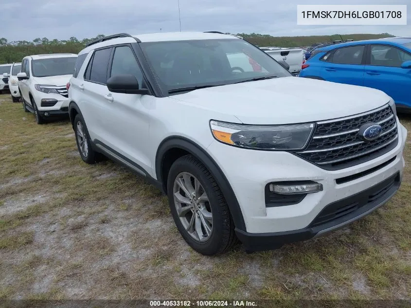 2020 Ford Explorer Xlt VIN: 1FMSK7DH6LGB01708 Lot: 40533182