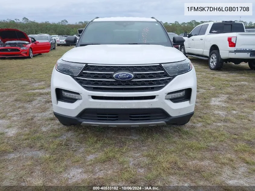 2020 Ford Explorer Xlt VIN: 1FMSK7DH6LGB01708 Lot: 40533182