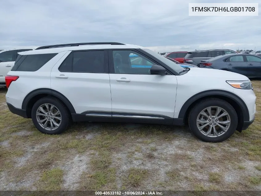 2020 Ford Explorer Xlt VIN: 1FMSK7DH6LGB01708 Lot: 40533182