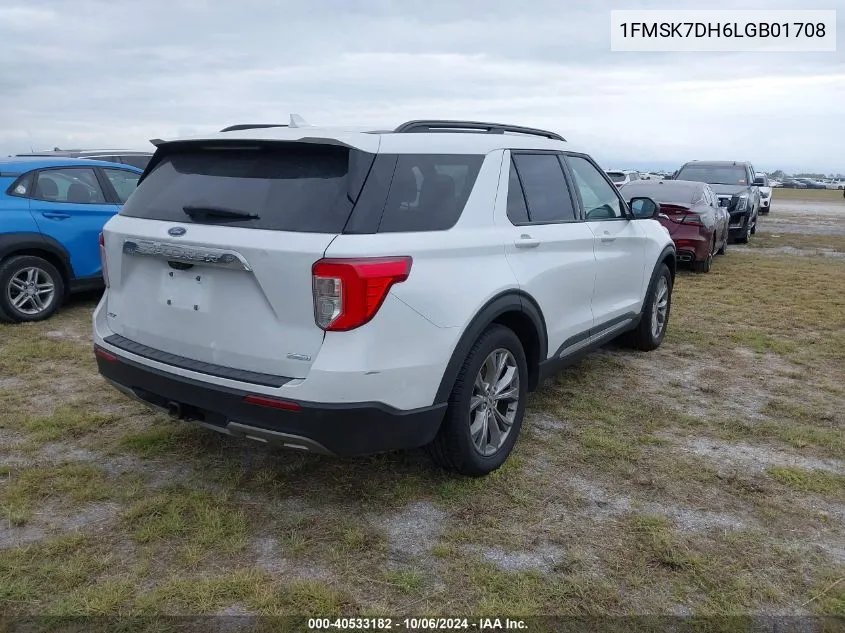 2020 Ford Explorer Xlt VIN: 1FMSK7DH6LGB01708 Lot: 40533182