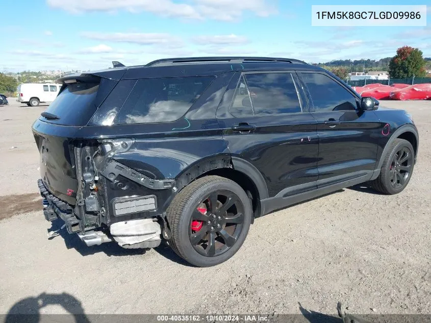 2020 Ford Explorer St VIN: 1FM5K8GC7LGD09986 Lot: 40535162