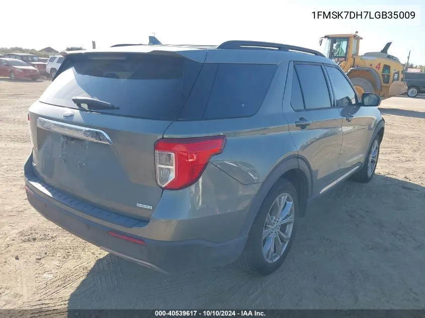 2020 Ford Explorer Xlt VIN: 1FMSK7DH7LGB35009 Lot: 40539617